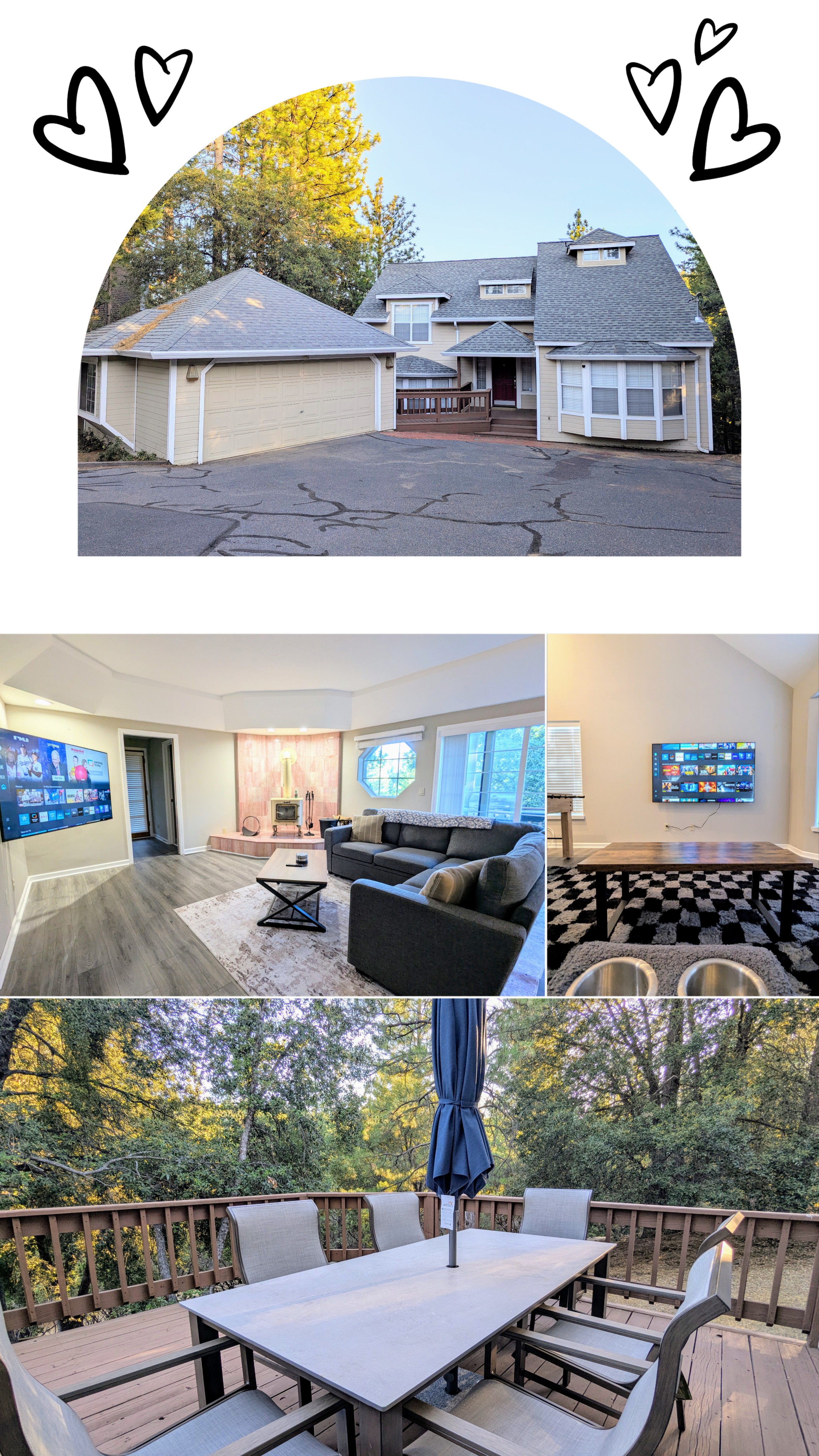 Property collage showcasing multiple areas